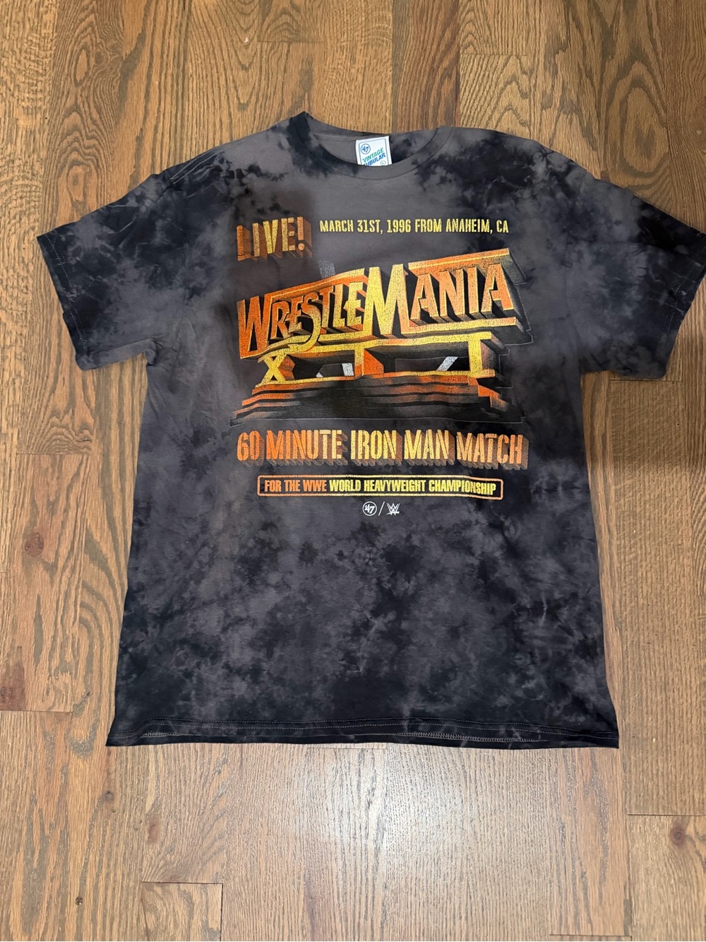 WrestleMania Graphic Tie-Dye Short Sleeve Tee - Black